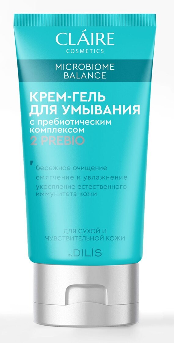 Yuz uchun tozalovchi krem-jel MICROBIOME BALANCE quruq va sezgir teri uchun 150 ml, Dilis