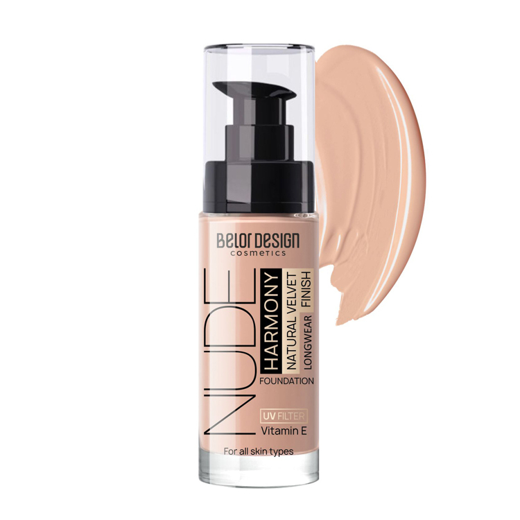 Tonal krem Nude Harmony, ton 204, Natural, Belor Design