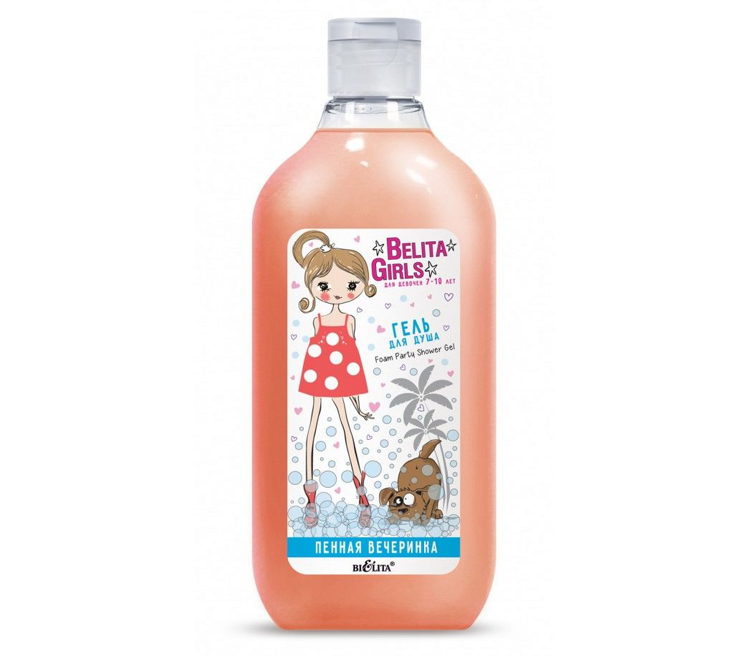 Dush uchun jel Belita Girls «Пенная вечеринка» qizlar uchun 300ml, Belita