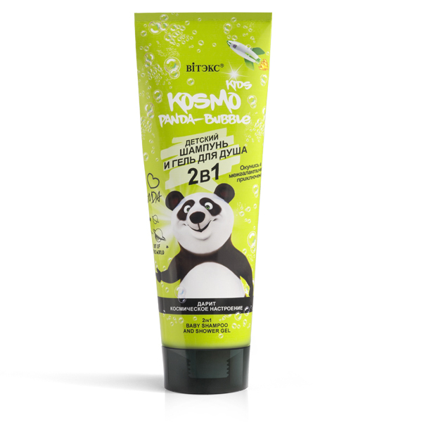 Bolalar uchun shampun-jel Kosmo Kids PANDA-Bubble, панда 250 ml, Vitex