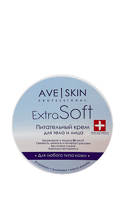 Tana va yuz uchun krem AVE SKIN Extra Soft to'yimli, 200 g, Modum