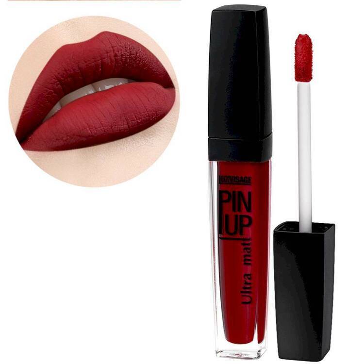 Lab uchun blesk PIN-UP Ultra Matt, ton 30 RED SALSA, LUXVISAGE