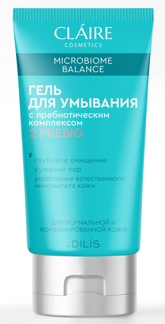 Yuz uchun tozalovchi jel MICROBIOME BALANCE oddiy va aralash teri uchun 150 ml, Dilis