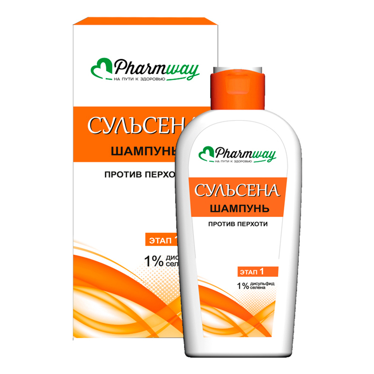 Sochlar uchun shampun Pharmway Сульсена kepekka qarshi 1%, 150 ml, Vitex