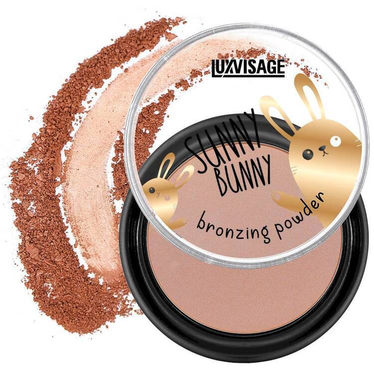 Bronzlashtiruvchi yuz uchun kukun SUNNY BUNNY universal ton, LUXVISAGE