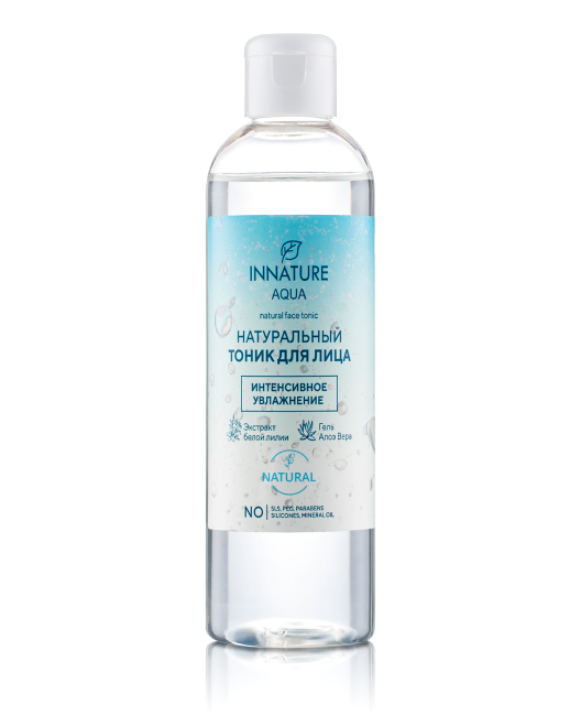 Yuz uchun tonik INNATURE AQUA intensiv namlash, tabiiy, 250 ml, OrganicZone