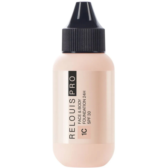 Tonal krem Relouis PRO Face&Body Foundation 24H SPF30, ton 1С engil sovuq, Relouis