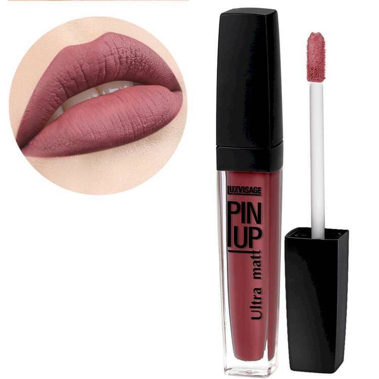 Lab uchun blesk PIN-UP Ultra Matt, ton 34 Vintage rose, LUXVISAGE