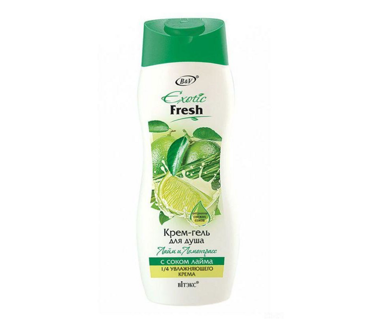 Dush uchun krem-jel EXOTIC Lime va limon o'tlari, Vitex